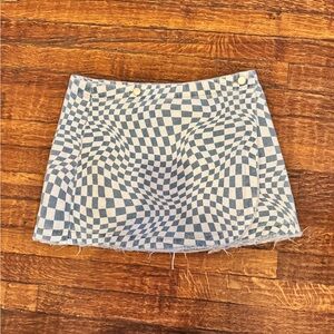 Blue Checkered Women's Skirt